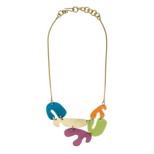 Multicoloured cut-out necklace by Sibilia